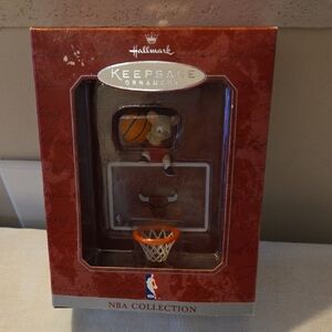 NBA Collection Basketball Hoop Ornament - Orange and White NWT